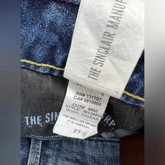 NWT Sinclair MFGRP. vassar the channel boot distressed jeans Size 27 - Picture 12 of 16